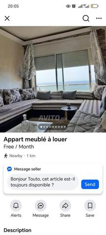 Appartement meublé pour famille vue sur mer