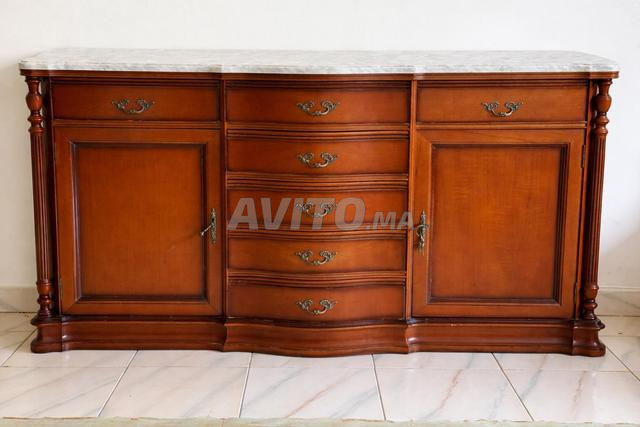 بوفيه خشبي صلب مع رخام - من إسبانيا - 2