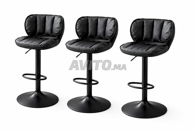 Tabouret de bar réglable (similicuir) - 2