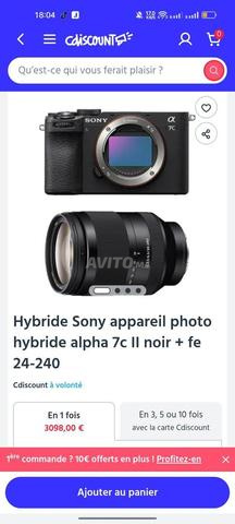 Hybride Sony alpha 7c II fe 24-240