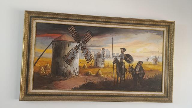 Tableau huile sur toile signé M. Vazquez