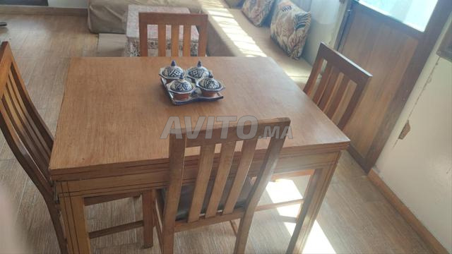 طاولة طعام خشب حقيقي - 2