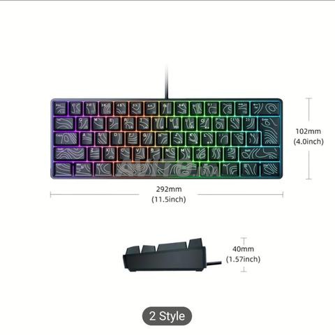 لوحة مفاتيح سلكية RGB بـ 61 مفتاحًا - 2