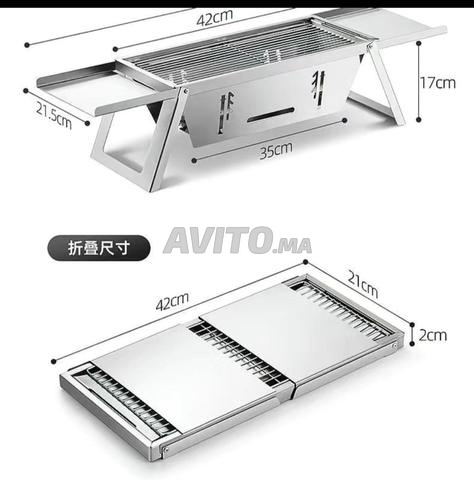 شواية قابلة للطي من الفولاذ المقاوم للصدأ للنزهات
