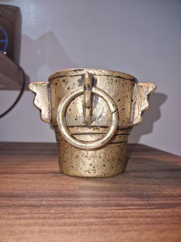 Ancien Mortier Marocain (Mehraz) en Laiton Massif