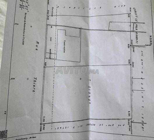 أرض R 5 للبيع 684 م² مستشفيات شارع أنوال