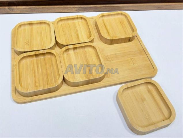 صينية و أوعية خدمة من الخيزران - 2