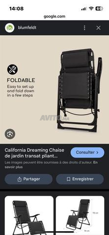 Chaises transat textile 3 positions plage jardin - 2