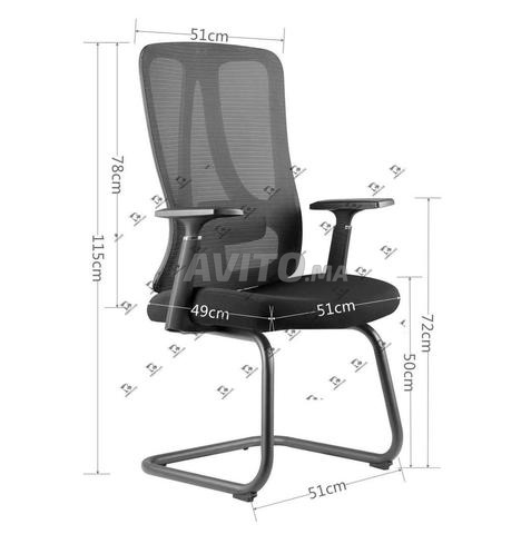 كرسي مكتب للزوار بظهر شبكي - 2