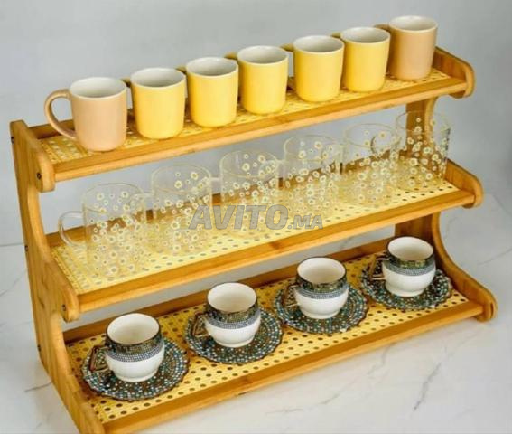 منظم من الخيزران، منظم ديكور للمطبخ من الخيزران