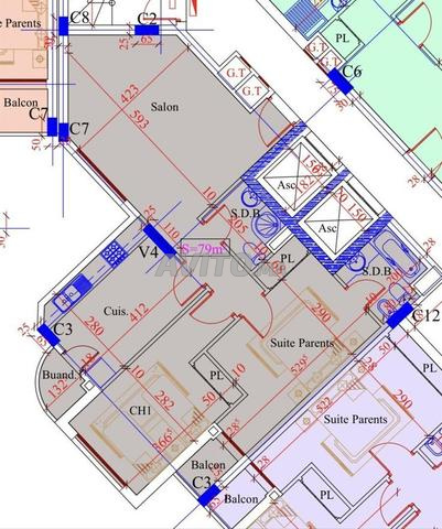 شقة متوسطة المستوى للتنازل طنجة