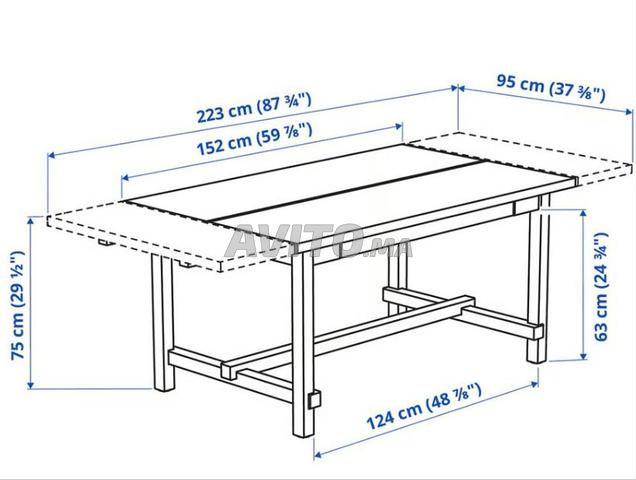 Ensemble Table salle à manger et 4 chaises - 2