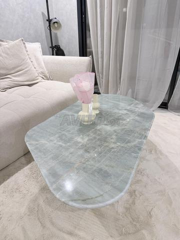 طاولة قهوة من الرخام البرازيلي الصلب - 2