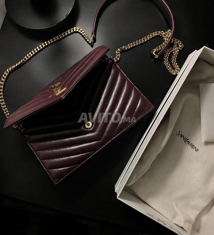 Sac YSL Cassandre Rouge Cabernet Lambskin - 2