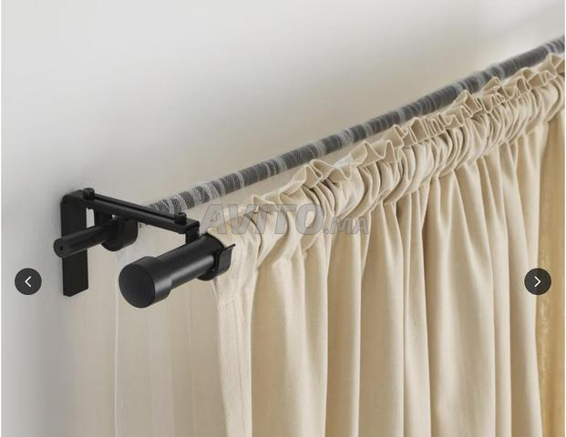 كومبي قضيب ستارة أسود، 210-385 سم - 2