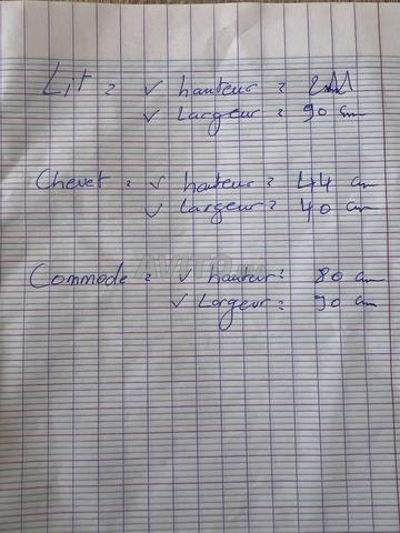 سرير، طاولة جانبية، خزانة - 2