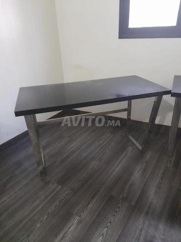 3 bureaux en MDF et inox - 2