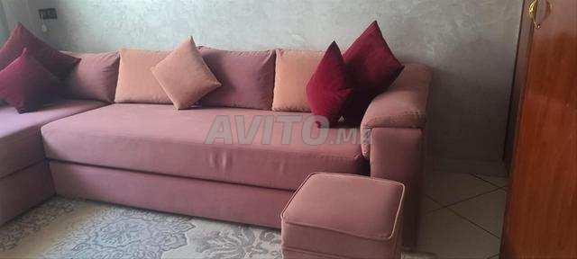 صالون على شكل حرف L مع 2 بوف - 2