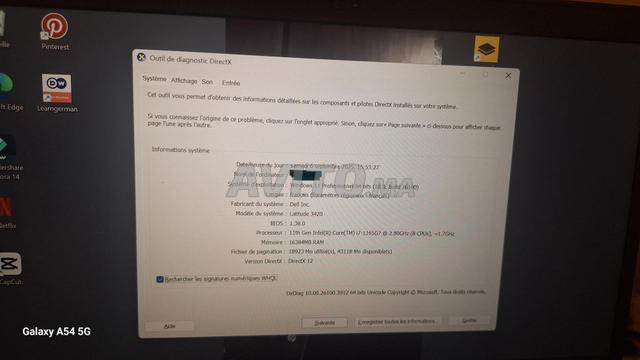 Ordinateur portable professionnel en excellent état