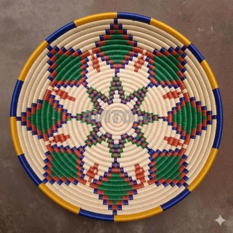 طبق حائطي 40 سم منسوج يدويًا - ديكور أصيل