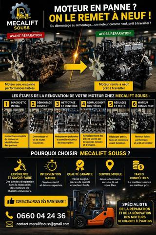 Rénovation moteur chariot élévateur