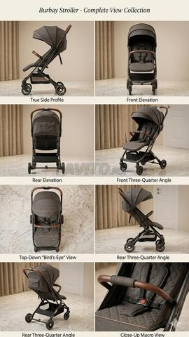 عربة Burbay راقية - خفيفة الوزن وسهلة الطي - 2
