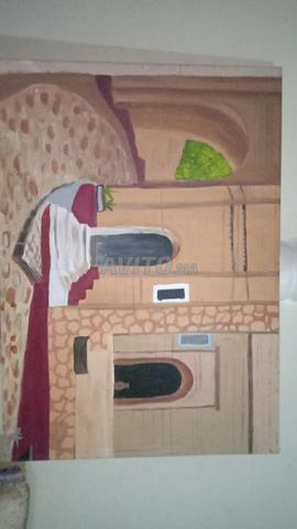 لوحة فنية مرسومة يدوياً جديدة وجيدة - 2