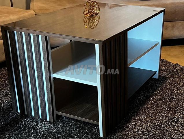 طاولة تلفزيون وطاولة قهوة MDF - 2