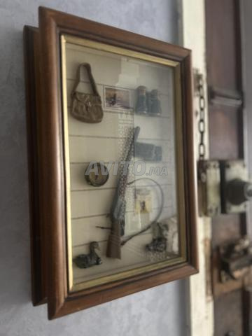 Cadre Diorama porte clé Chasse Vintage (Scène 3D)