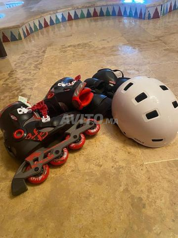 VENDS ROLLER OXELO GARÇON 34-36 AVEC CASQUE - 2