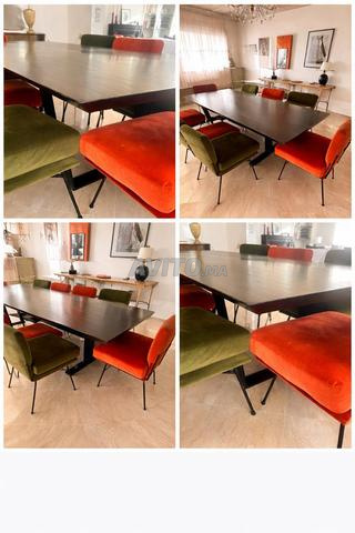 غرفة طعام خشبية صلبة و 8 كراسي - 2