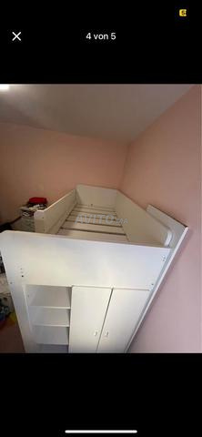 سرير ايكيا علوي للأطفال مع مكتب - 2