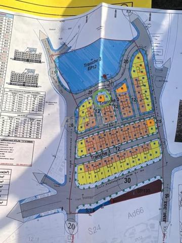 Terrain de 159 m2 sur 3 façades lot Atlass