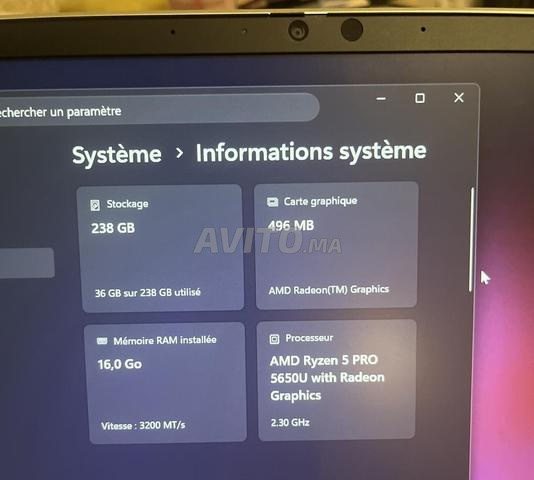 HP EliteBook 845 G8 – Ryzen 5 PRO / 16 Go RAM - 2