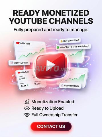 Chaîne YouTube Monétisée Prête à l'Emploi en Ligne