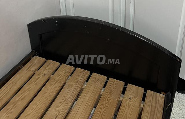 سرير خشبي كامل مع مرتبة - 2