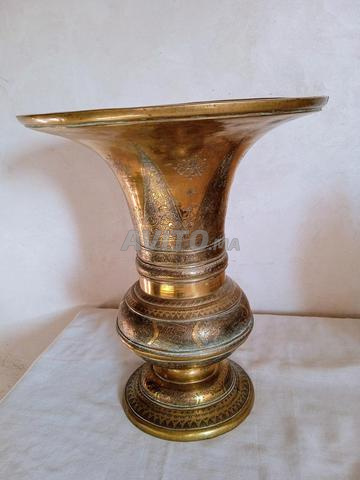 مزهرية إندونيسية عتيقة من البرونز الحر للديكور - 2