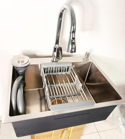 حوض مطبخ عصري من الستانلس ستيل بتصميم خلية النحل - 2