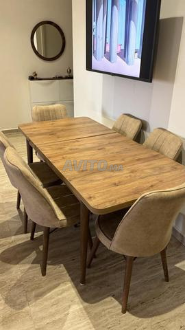Table à manger extensible avec 6 chaises - 2