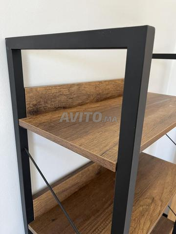 Meuble salon étagère bois métal - 2