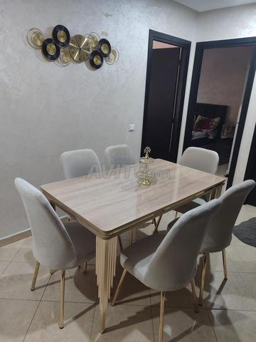 Table de salon en inox or et argent - 2