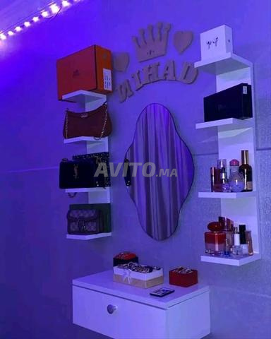 كونسول مع مراية عصرية  رفوف جانبية - 2