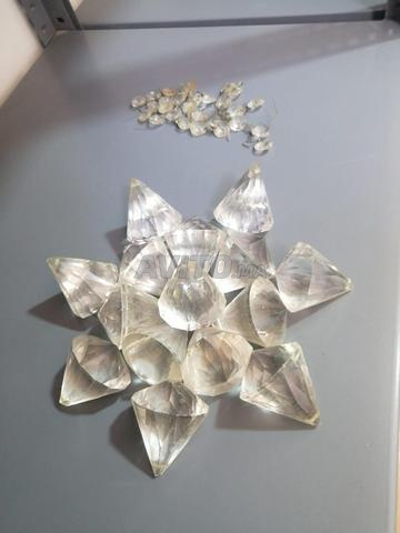  Lustre original en cuivre doré avec cristal de luxe... 100 ans - 2