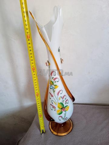 مزهرية ايطالية انتيك من زجاج Opale للديكور