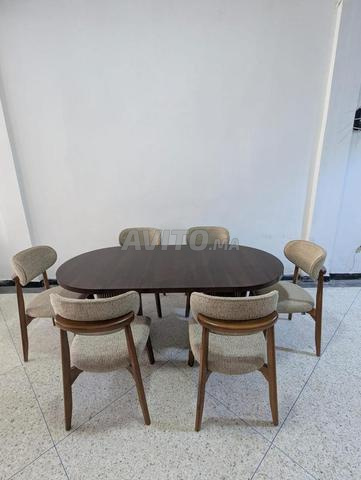 Salle à manger 6 chaises bois véritable 🪵 - 2