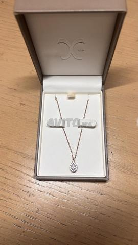 قلادة من الفضة 925 - إكسلنس مطلية بالذهب الوردي - 2