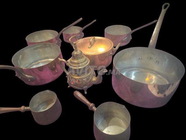 نحاس تقليدي ونقي مطلي بالقصدير للطبخ