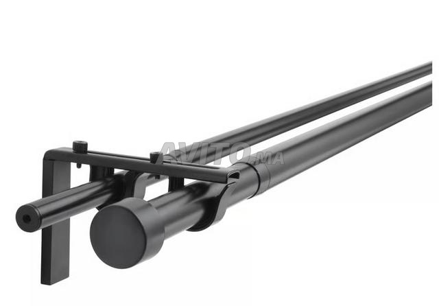 ستارتان مع قضيب ستارة أسود من IKEA - 2