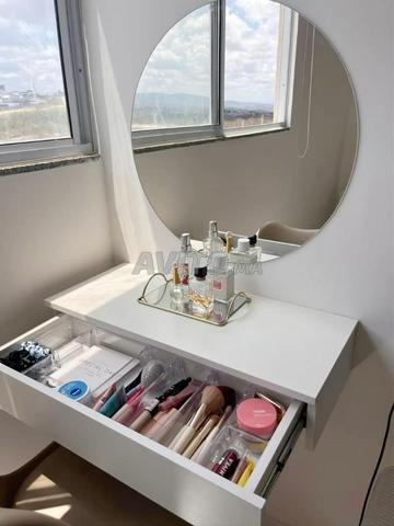 Coiffeuse un tiroir avec miroir led - 2