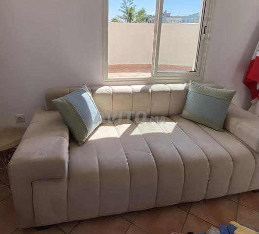 كنب مخمل بيج - 2